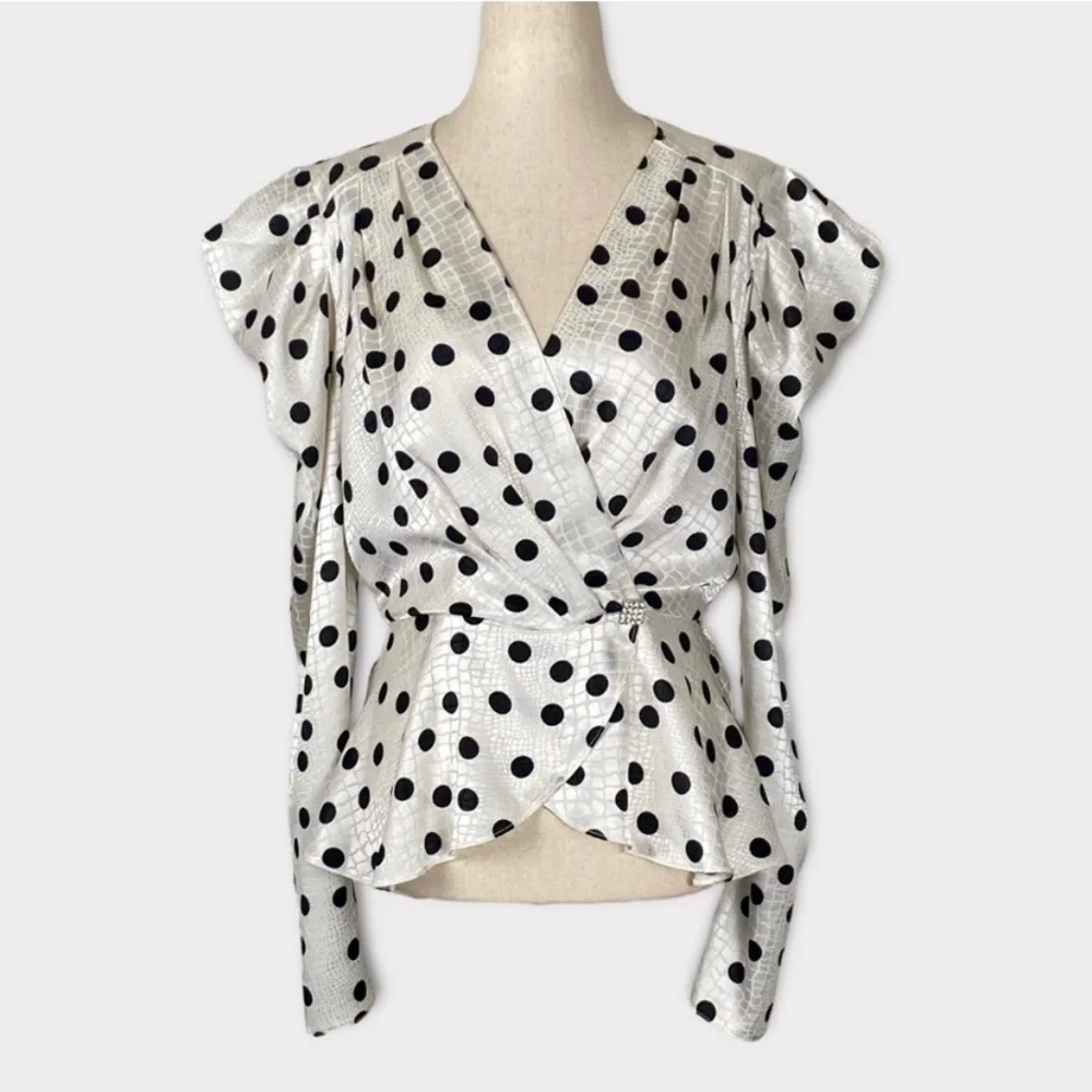 COPY - Polka Dot Satin Blouse